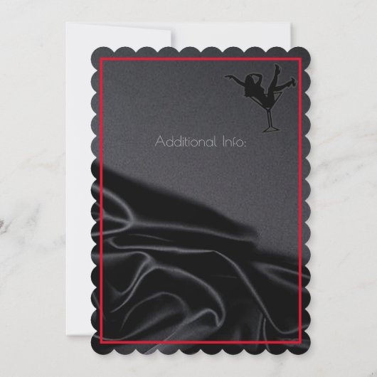Invitation Carton d'invitation de soirée de célibataire silho (Dos)