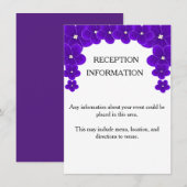 Invitation Carton d'invitation de violette africaine (Devant / Derrière)