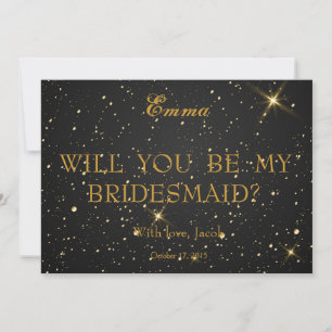 Invitation Carton d'invitation Demoiselle d'Honneur Pailleté 