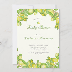Invitation Carton d'invitation double face jaune citron pour