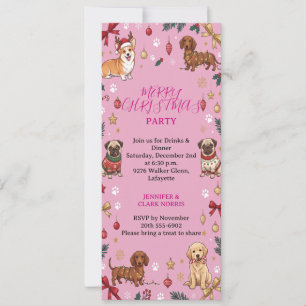 Invitation Carton d'invitation drôle de chien pour la fête de