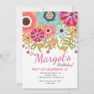 Invitation Carton d'invitation éclatant de couleurs