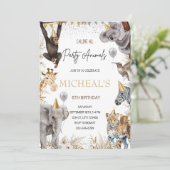 Invitation Carton d'invitation EDITABLE pour une fête d'anniv (Debout devant)