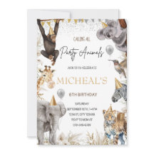 Carton d'invitation EDITABLE Safari Anniversaire A