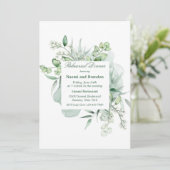 Invitation Carton d'invitation Égérie Eucalyptus (Debout devant)