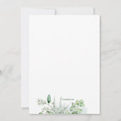Invitation Carton d'invitation Égérie Eucalyptus (Dos)