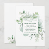 Invitation Carton d'invitation Égérie Eucalyptus (Devant / Derrière)