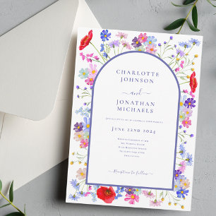 Invitation Carton d'invitation élégant à l'arche de fleurs sa