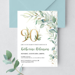 Invitation Carton d'invitation élégant avec fleurs pour ses 9