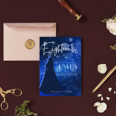 Invitation Carton d'invitation élégant bleu royal pour 18ème