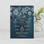 Invitation Carton d'invitation élégant de flocon de neige pou (Debout devant)