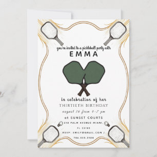 Invitation Carton d'invitation élégant en or pour Baby Shower