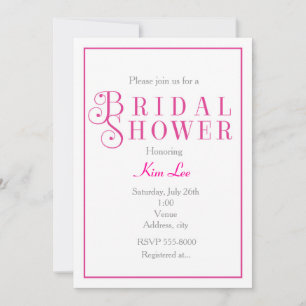 Invitation Carton d'invitation élégant et chic fuchsia pour u