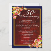 Invitation Carton d'invitation élégant pour anniversaire de m (Devant)