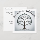 Invitation Carton d'invitation élégant pour la fête de l'Arbr (Devant / Derrière)