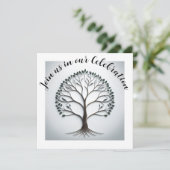 Invitation Carton d'invitation élégant pour la fête de l'Arbr (Debout devant)