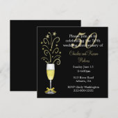 Invitation Carton d'invitation élégant pour les 50 ans de mar (Devant / Derrière)