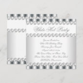 Invitation Carton d'invitation élégant pour une fête d'annive (Devant / Derrière)