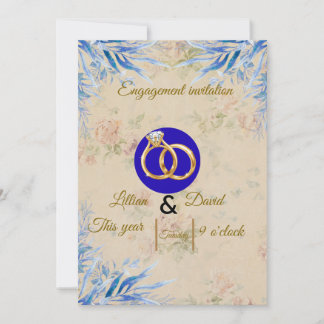 Invitation Carton d'invitation élégant pour une fête de fianç
