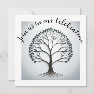Invitation Carton d'invitation élégant pour une fête de l'Arb