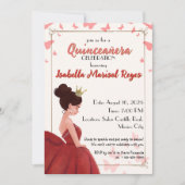 Invitation Carton d'invitation élégant pour une princesse de  (Devant)