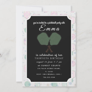 Invitation Carton d'invitation élégant rose pour Baby Shower