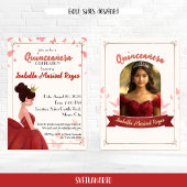 Invitation Carton d'invitation élégante princesse Quinceañera