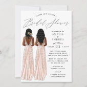 Invitation Carton d'invitation élégante robe pour deux filles (Devant)