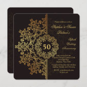 Invitation Carton d'invitation Empreinte Dorée (Devant / Derrière)