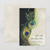 Invitation Carton d'invitation en velours noir avec broderie  (Devant / Derrière)