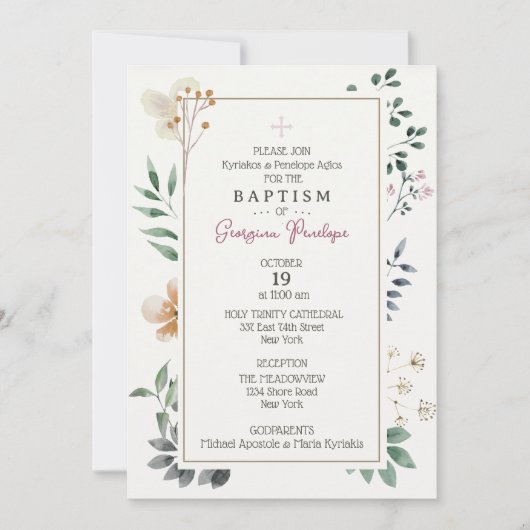 Invitation Carton d'invitation encadré de Georgina (Devant)