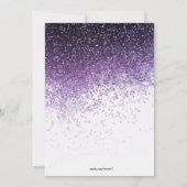 Invitation Carton d'invitation Fête glitter violet pour un an (Dos)