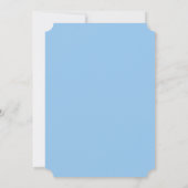 INVITATION CARTON D'INVITATION FILLE OURSON BLEU (Dos)