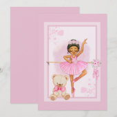 Invitation Carton d'invitation floraIn Ballerine (Devant / Derrière)