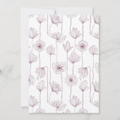 Invitation Carton d'invitation floral à la fleur de pavot pou (Dos)