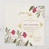 Invitation Carton d'invitation floral à l'image miroir (Devant / Derrière)