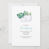 Invitation Carton d'invitation Friendsgiving Feuilles Tropica (Devant)