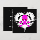 Invitation Carton d'invitation gothique pour anniversaire ave (Devant / Derrière)