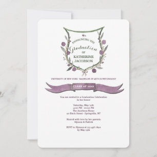 Invitation Carton d'invitation graduation Bouclier de Baie de