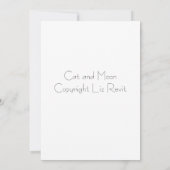 Invitation Carton d'invitation Halloween Chat et Lune par Liz (Dos)