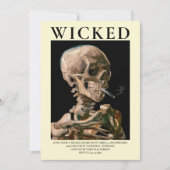 Invitation Carton d'invitation Halloween d'art fin de squelet (Devant)