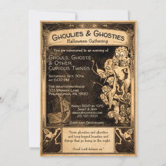 Invitation Carton d'invitation Halloween rétro personnalisabl