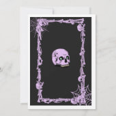Invitation Carton d'invitation Halloween tête de mort gothiqu (Dos)