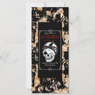 Invitation Carton d'invitation Halloween vintage - Bal costum