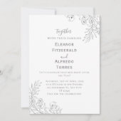 Invitation Carton d'invitation illustré noir et blanc classiq (Devant)