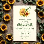 Invitation Carton d'invitation Jaune Tournesol