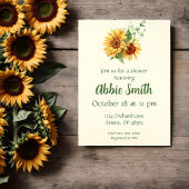 Invitation Carton d'invitation Jaune Tournesol