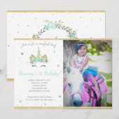 Invitation Carton d'invitation Licorne Fantastique 7X5 (Devant / Derrière)