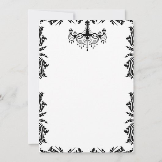 Invitation Carton d'invitation lustre noir et blanc (Devant)