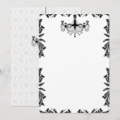 Invitation Carton d'invitation lustre noir et blanc (Devant / Derrière)